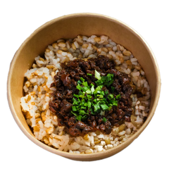 香菇素肉燥燕麥蒟蒻飯 Sautéed Mushroom Oats Konjac Rice