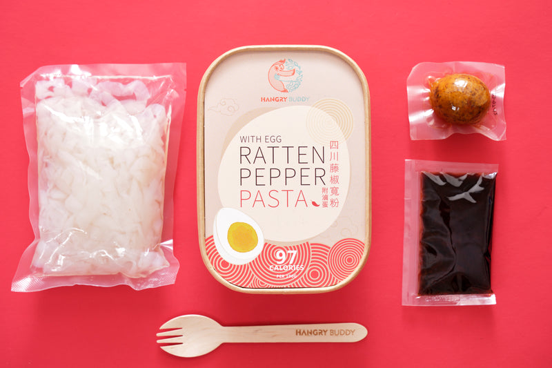 四川藤椒滷蛋蒟蒻寬粉 Ratten Pepper Pasta with Egg