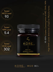 Kore 優質麥蘆卡蜂蜜MGO 83+250g Kore Premium 83+ Manuka Honey 250g
